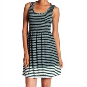 Max Studio Striped Fit and Flare Dress